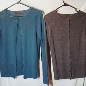 Button Down Wool Acrylic Long Sleeve Cardigans Small Sweaters (2)